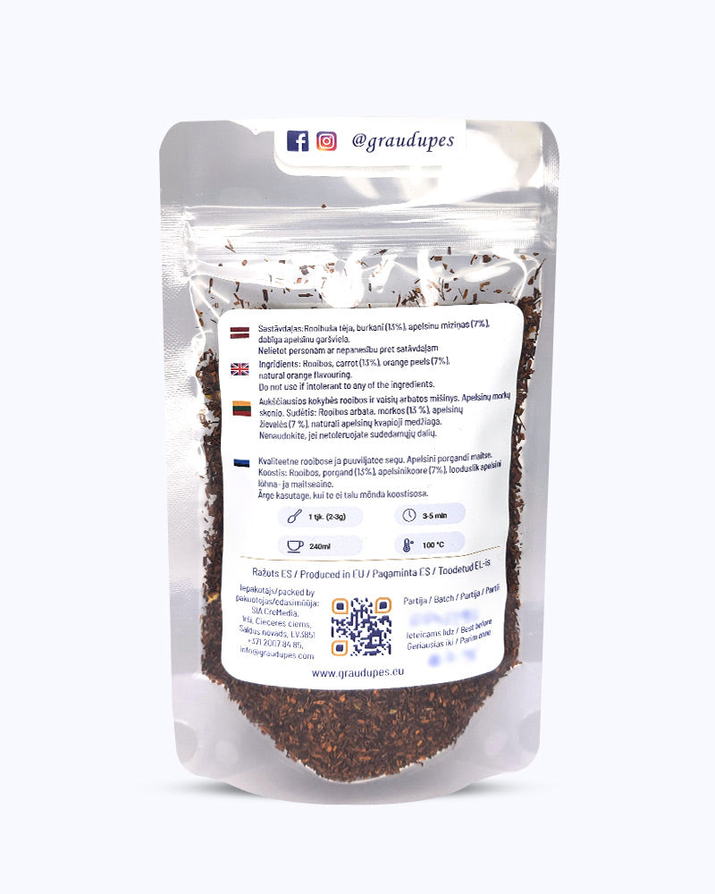 Carrot cake - Rooibos Tea Blend back bag graudupes