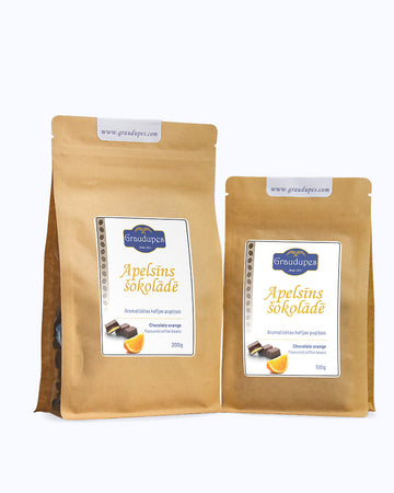 Graudupes-orange-chocolate-flavoured-coffee-beans two bags