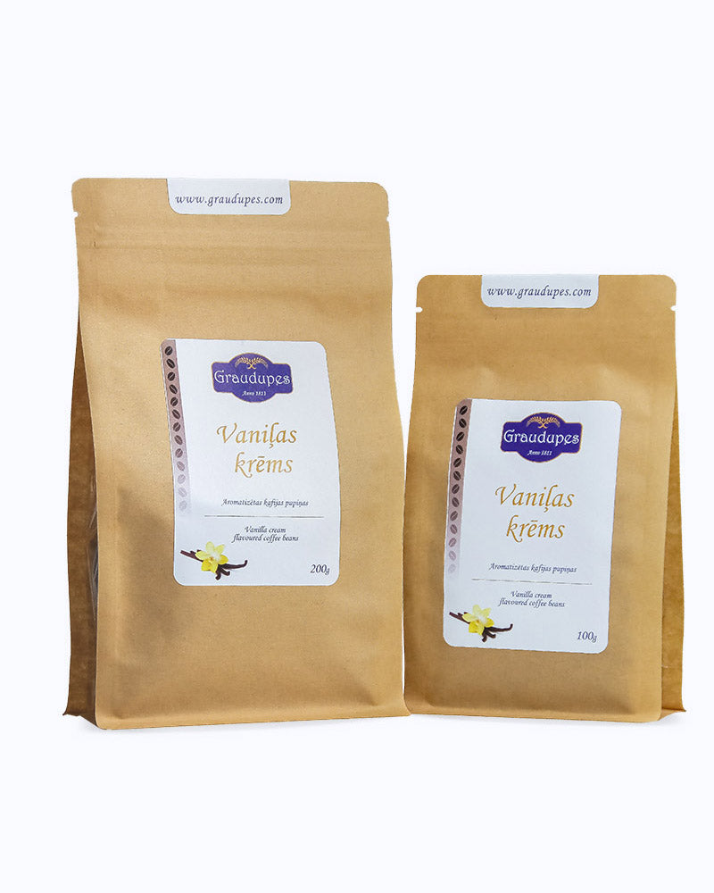 two bags Vanilla Cream - Flavoured Arabica Coffee Beans