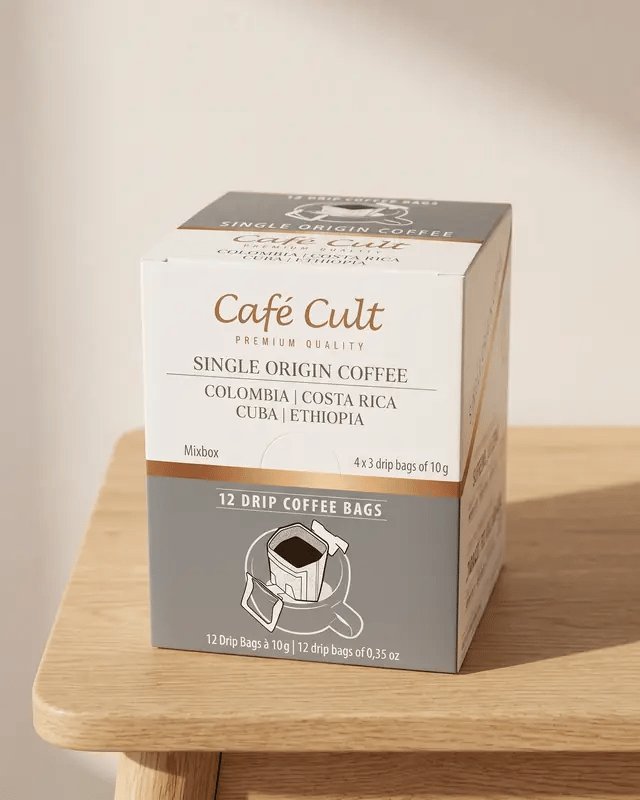 Step by step: from closed box to a fresh cup of coffee, in 11 frames