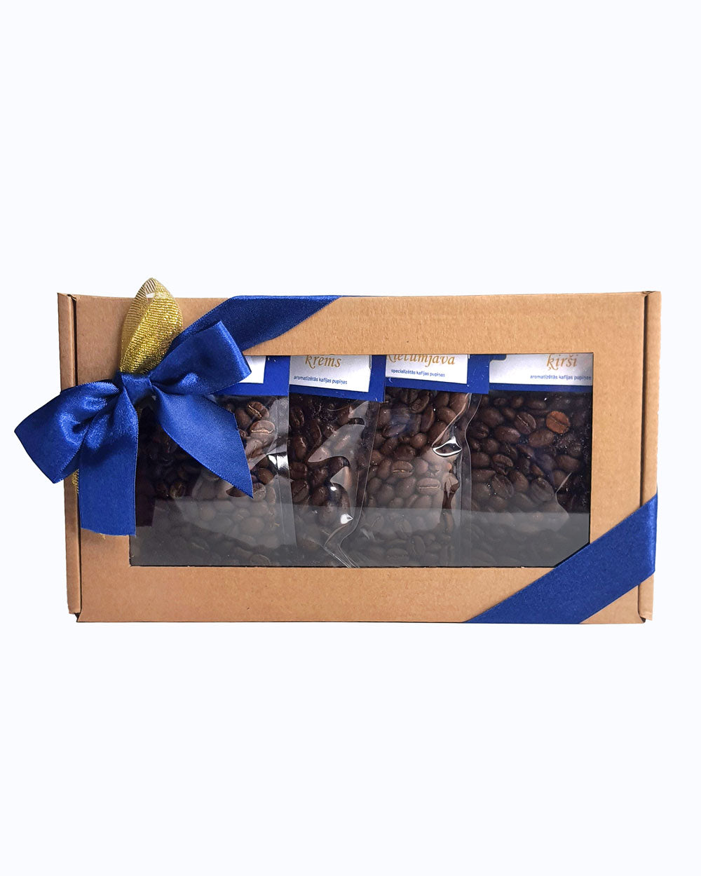 The "Coffee Gift Set Reveal" comprises four 30g coffee packets Graudupes