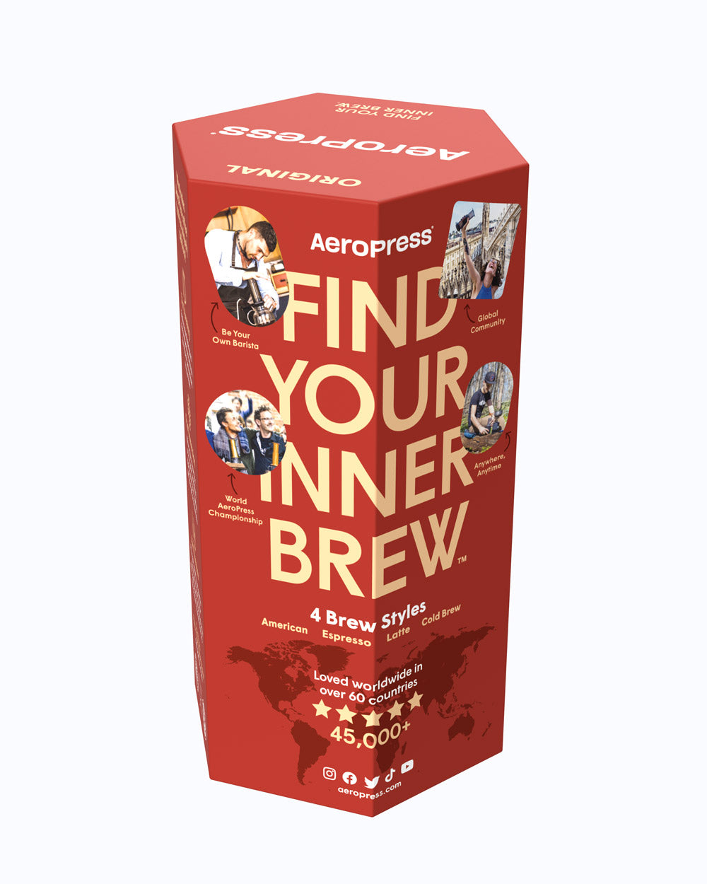 AeroPress Original Coffee Maker - Espresso, Americano, Latte, Cold Brew Box