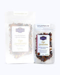 Packed loose leaf tea 25 gram size. Berry Blast, Graudupes Fruit and Berry Tea Blend, Loose leaf tea with Hibiscus, Strawberry and Raspberry pieces.