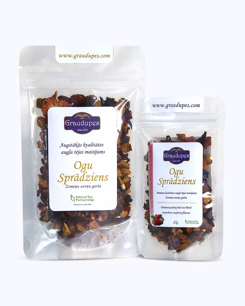 Berry Blast, Graudupes Fruit and Berry Tea Blend, Loose leaf tea with Hibiscus, Strawberry and Raspberry pieces.