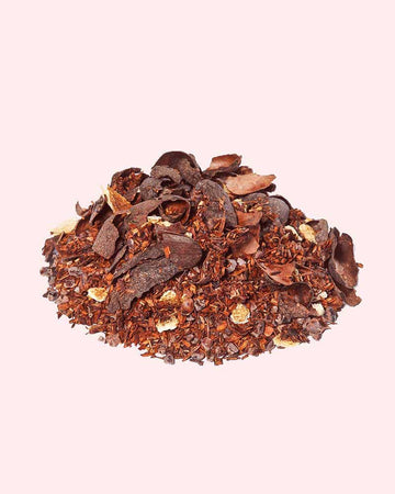 Caramel Lime, Graudupes Rooibos Tea Blend, Loose leaf tea Rooibos mix with cocoa pieces and dried lemon peel, Caramel and Lime Taste.