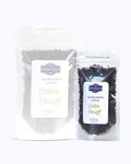 Packed loose leaf tea 25 gram size. Ceylon Decaff, Graudupes decaffeinated black tea, whole leaf black tea Ceylon.