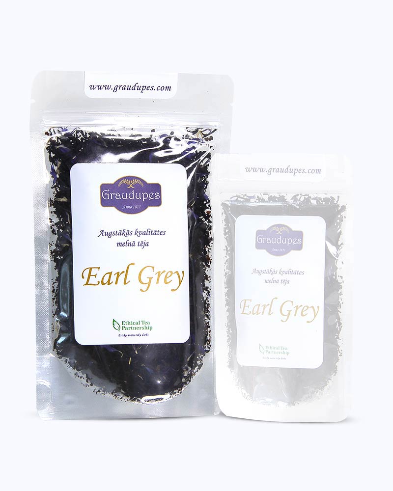 Packed tea 50 gram size. Earl Grey tea, Graudupes Ceylon, Assam, and Bergamot Tea Blend, premium Loose Leaf Black Tea.