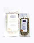 Packed loose leaf tea 25 gram size. Evening Lullaby - Graudupes Natural Herbal Tea Blend, Loose leaf tea with Verbena, Tulsi, Valerian, Lady's Mantle and Orange. Calming Herbal Mix.