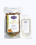 Packed loose leaf tea 50 gram size. Evening Lullaby - Graudupes Natural Herbal Tea Blend, Loose leaf tea with Verbena, Tulsi, Valerian, Lady's Mantle and Orange. Calming Herbal Mix.