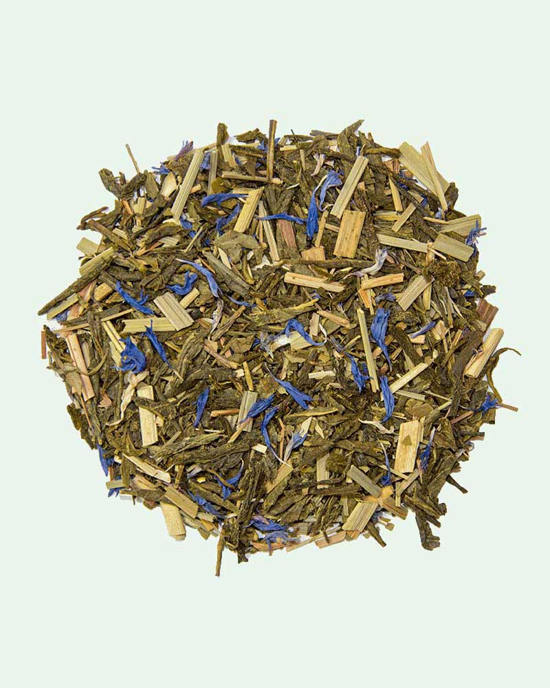 Green Bull - Graudupes Whole Leaf Green Tea Blend with Guarana, Sencha, Yerba Mate, and Matcha Loose leaf tea with  Energy Drink Taste.