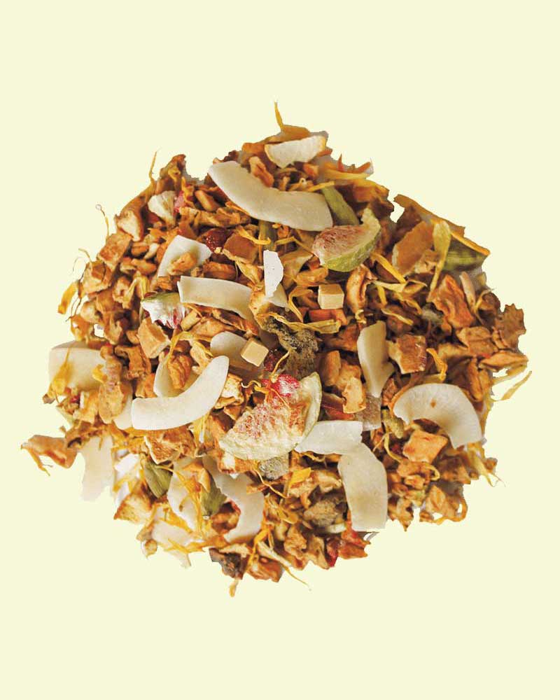 Pirates of the Caribbean, Graudupes Tropical Fruit Tea Blend, Tropical fruits, Loose leaf tea with tropical fruit pieces, Caramel & Tangerine Taste.