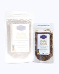 Packed loose leaf tea 25 gram size. Rooibo Colada, Graudupes Rooibos and Honeybush Tea Blend, Piña Colada Rooibos Mix, Loose leaf tea with coconut pieces and dried pineapple.