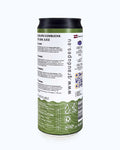 330ml can back side Graudupes Rhubarb Kombucha  - Natural Fermented Tea Drink With Fruit Juice and Probiotics.