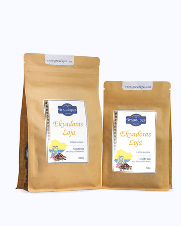 Ekvadoras Loja - vienas izcelsmes 100% Arabika specializētās kafijas pupiņas