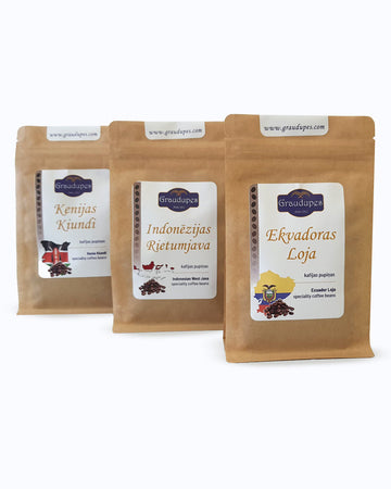Specialty Coffee Bundle  - Indonesia, Kenya, Ecuador 100%Arabica Coffee Beans