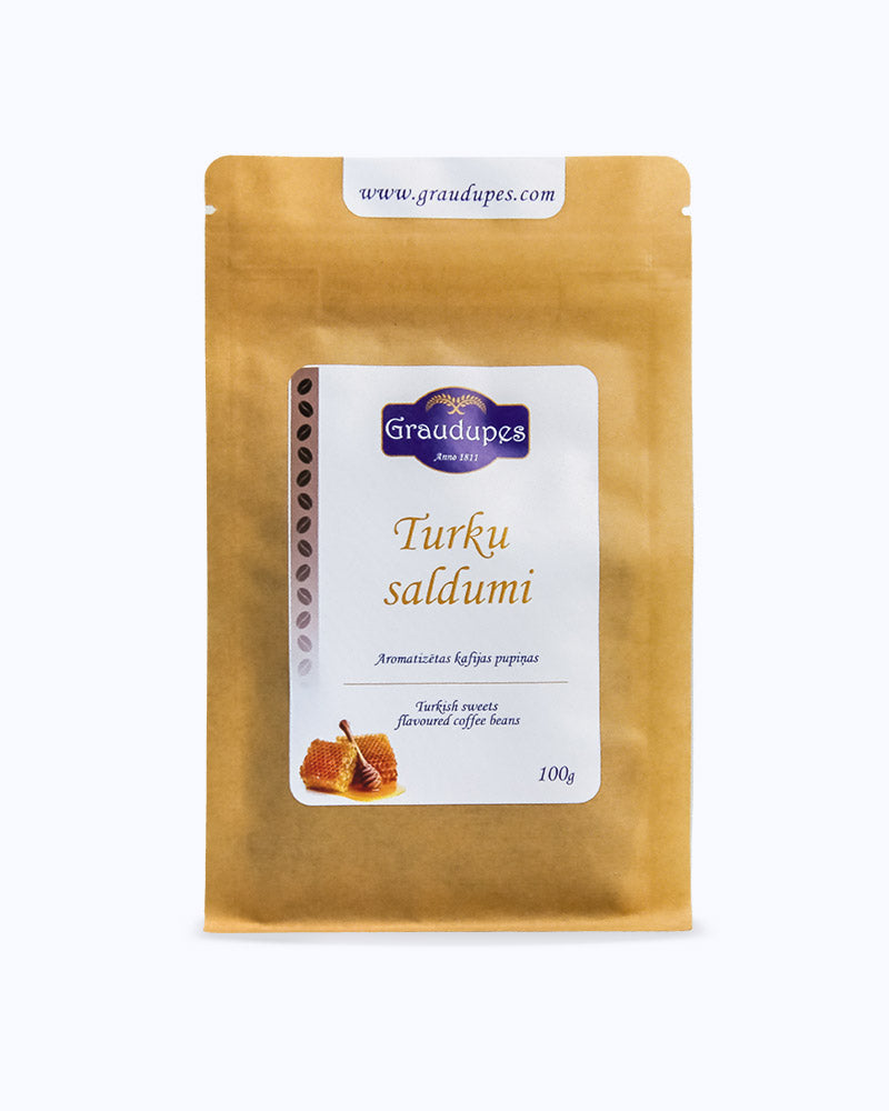 Turku saldumi - aromatizētas Arabika kafijas pupiņas