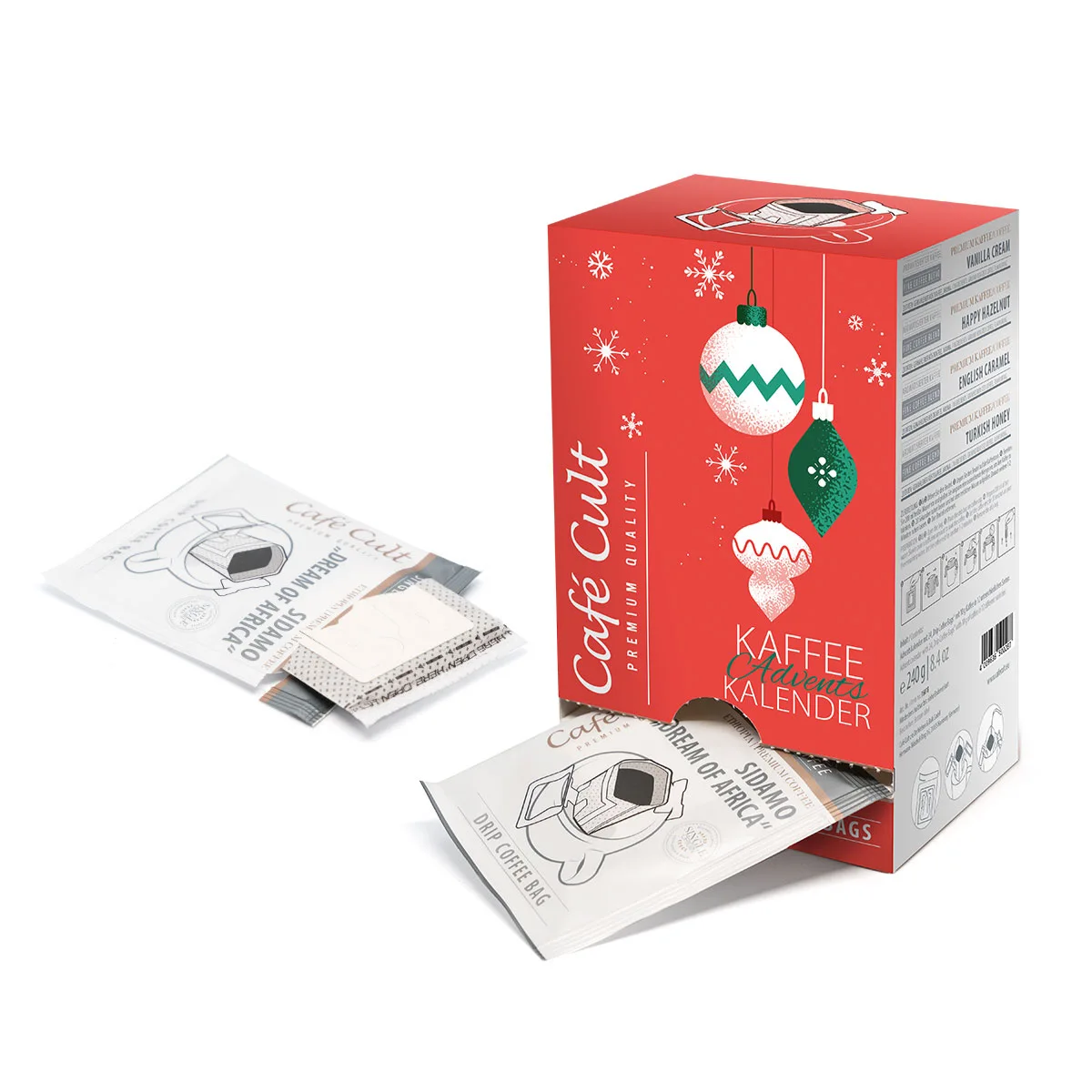 Coffee Advent Calendar Christmas Bauble by Graudupes, product photo 2