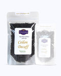 Packed loose leaf tea 50 gram size. Ceylon Decaff, Graudupes decaffeinated black tea, whole leaf black tea Ceylon.